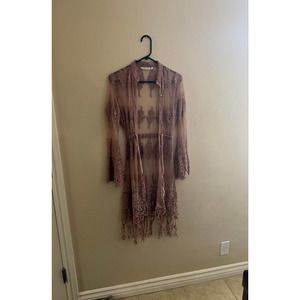 Lavendar lace swim suit coverup